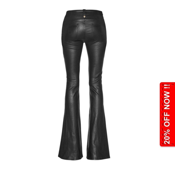 JESSICA BUURMAN VENNY LACE UP LEATHER PANTS - Picture 2 of 3